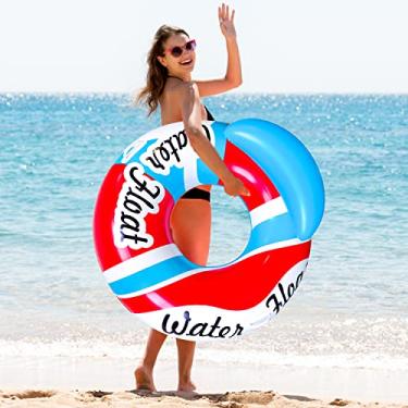 Imagem de OLNIEZZL Boias de piscina infláveis para adultos, boias de piscina, acessórios, boias de água de lago, sofá, ar de praia, cadeiras infláveis, jangadas