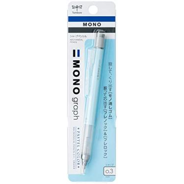 Imagem de Tombow Lapiseira DPA-137A, monograma, cor pastel, 0,3, pacote azul gelo, 3 peças