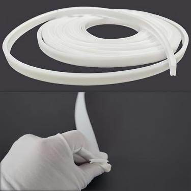 Imagem de KSDLMPA Capa de LED de silicone de 5 m, perfil de alumínio, difusor de canal de silicone, linha de abajur de policarbonato flexível para fitas de luzes, lâmpada de teto, instalação substituível sob a