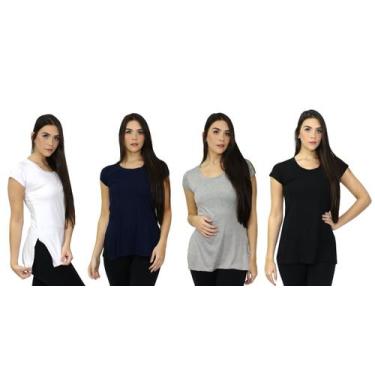 Imagem de Blusa Feminina Sobre Legging Longa Tapa Bumbum Academia - B2T, P, Cinz