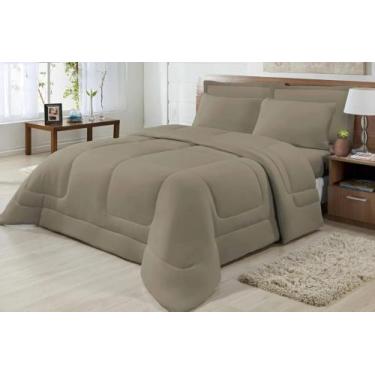 Imagem de Edredom Queen Size + Jogo Cama Queen Malha Penteada 100% Algodão-4 peç
