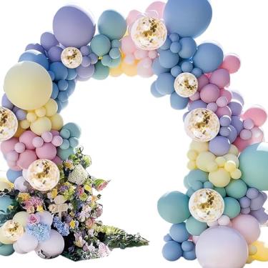 Imagem de Kit Festa Balões Kit De Decoração Arco De Balões De Látex Bexigas Balões De Aniversário E Painel (165PCS)