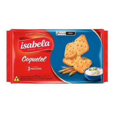 Imagem de Kit c/ 4 Biscoito bolacha salgado Isabela Coquetel 320 g