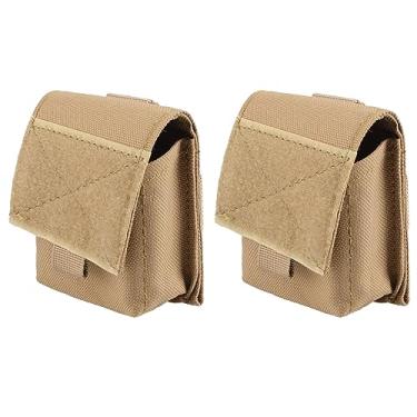 Imagem de Triwonder Bolsa tática para cigarro Molle, pequena bolsa militar para cigarro com bateria EDC porta-cartão utilitário compartimento para isqueiro Mini Charuto pacote com 2 unidades