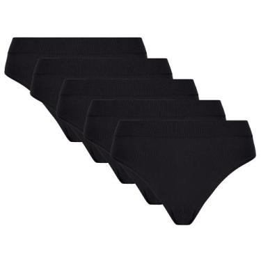 Imagem de Kit 5 Calcinha Básica Microfibra Sem Costura Loba Feminina - LUPO, Pre