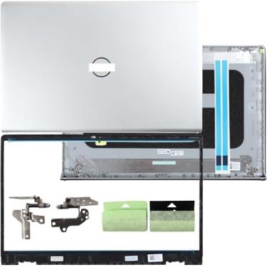 Imagem de Tampa superior da tampa traseira LCD com moldura frontal + dobradiças + tampa do eixo de substituição para laptop Dell Inspiron 15 3510 3511 3515 3520 3525, 0DDM9D 06PTYR 0RFKD3 09WC73 NVGVH 0681GY