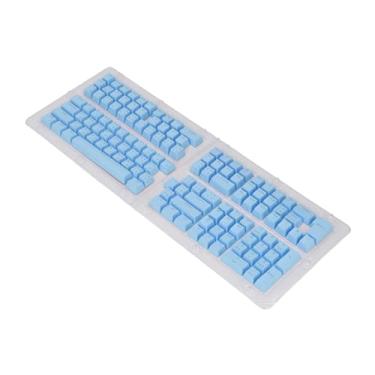 Imagem de aqxreight Teclado Tailandês Keycaps Língua Tailandesa Keycaps 132 Teclas ABS OEM Translúcido DIY Keycap Set Com Acabamento Fosco para 61 62 64 68 84 87 104 108 Teclados Mecânicos (Azul)