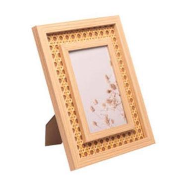 Imagem de Porta Retrato Mdf 10X15Cm Palha Indiana Treliça De Bancada