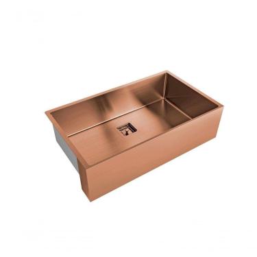 Imagem de Cuba Semi Encaixe Com Válvula Primaccore Farm Sink Rose - Debacco