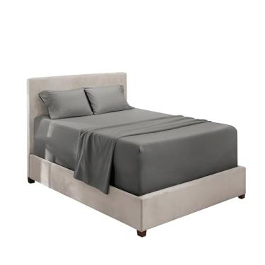 Imagem de Hearth & Harbor Lençóis King California com bolso extra profundo - Jogo de lençol King de luxo para hotel de 4 peças para colchões de até 61 cm - Conjunto de lençóis de cama de luxo ultramacio - Cal