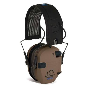 Imagem de Walker's Protetores de ouvido eletrônicos Razor Slim X-TRM com cancelamento de ruído que melhora o som de caça com almofadas de resfriamento, faixa de cabeça com absorção de umidade e 2 pilhas AAA,