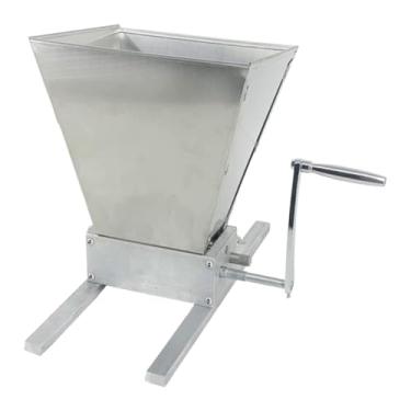 Imagem de IEUDNS Moinho manual de grãos, de grãos de aço carbono de baixa velocidade, moinho de rolo ajustável para cerveja artesanal de pub, malte de aveia