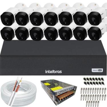 Imagem de Kit 14 Câmeras Intelbras Multi Hd 1120b Dvr 16 Canais