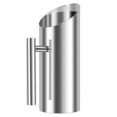 Imagem de HSHGZSR Recipiente de aço inoxidável, jarra de água, jarra polida com protetor de gelo e alça, jarro de água à prova de ferrugem para servir chá gelado e outras bebidas (P)