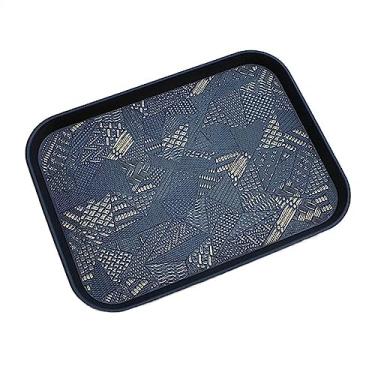 Imagem de Bandeja vegetariana retangular grande bandeja de armazenamento bandeja engrossada retro comercial hotel cafeteria bandeja de serviço bandeja decorativa decoração de mesa de café/586
