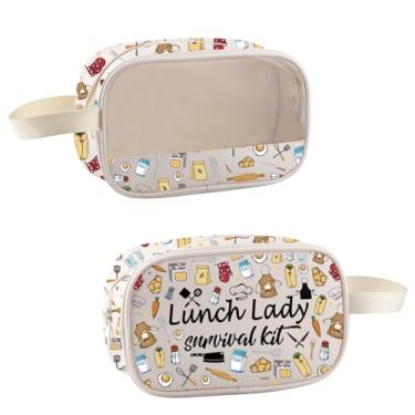 Imagem de TSOTMO Lunch Lady Stuff Cooking Gift Lunch Lady Survival Kit de Maquiagem para Mulheres Cafeteria Trabalhadora Apreciação Presente Cafeteria Crew, Lancheira feminina, Sacos de cosméticos