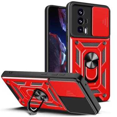 Imagem de SORAKA Capa para Xiaomi Poco F5 Pro 5G com suporte para anel Capa Slim Fit de TPU macio Capa Xiaomi Poco F5 Pro 5G com placa de metal para suporte magnético de telefone para carro