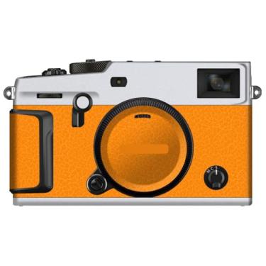 Imagem de Adesivo de capa de câmera X Pro3 para FujiFilm X-Pro3 protetor de câmera película protetora de pele decoração e resistência ao desgaste XPro3 (transparente + couro laranja)