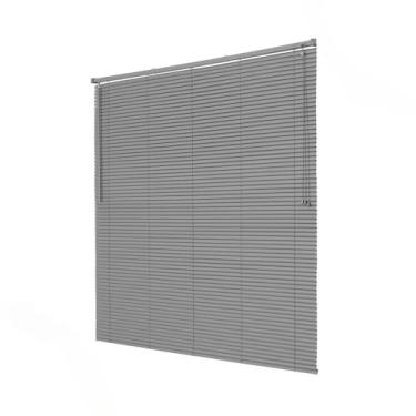 Imagem de Persiana Horizontal de PVC 0,80 x 1,30m - Ideal para Sala, Quarto e Escritório, Sofisticada, Luz Regulável, Anti-mancha e Fácil de Limpar, Fácil de Instalar(Chumbo)