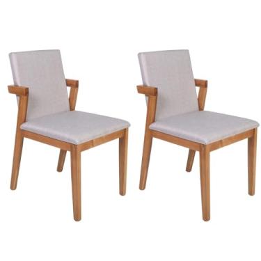Imagem de Conjunto 2 Cadeiras Estofadas Luna Cinza Claro