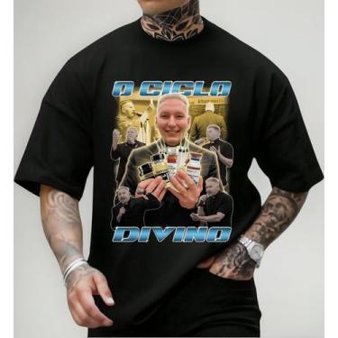 Imagem de Camiseta Oversized Maromba Padre Meme Ciclo Divino Academia - crushed,