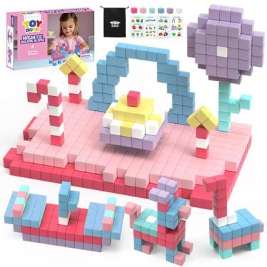 Imagem de Blocos de construção magnéticos TOY Life 48 unidades para crianças de 