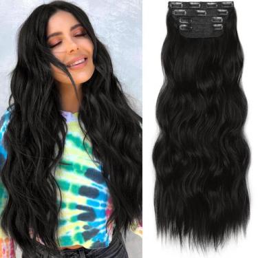Imagem de Extensões de cabelo KookaStyle Long Wavy Synthetic 60 cm 4 PCS