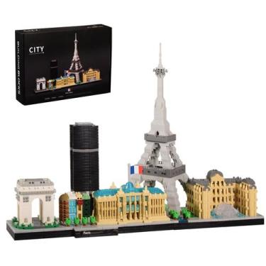 Imagem de Conjunto de blocos de construção JXRLMB Paris Skyline com Torre Eiffel