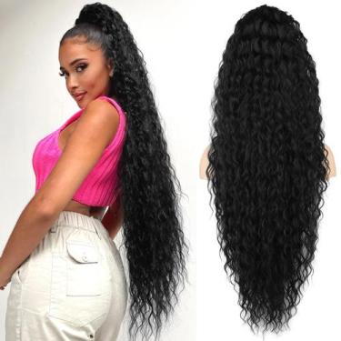 Imagem de Extensão de rabo de cavalo SEIKEA, cabelo sintético encaracolado de 36