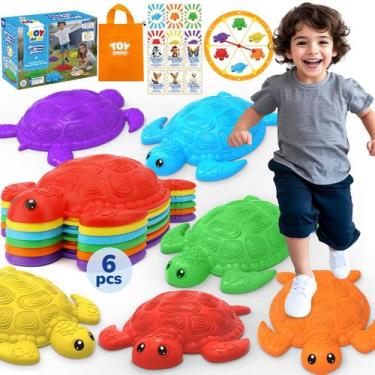 Imagem de Balance Stepping Stones TOY Life Turtle Kids 4-8 anos 6 unidades