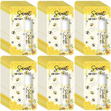 Imagem de Bálsamo labial Sacubee Sweet as Can Bee Baby Shower, pacote com 30