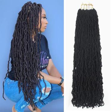 Imagem de Pacotes de cabelo de crochê Faux Locs Aayubb de 26 polegadas para mulh