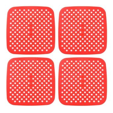 Imagem de Kit 4 Tapetes Airfyer Protetor Silicone Antiaderente 18Cm