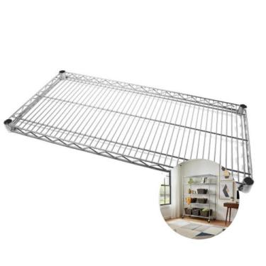 Imagem de Prateleira Avulsa para estante Aço cromada 121x45cm Aramado - Members 