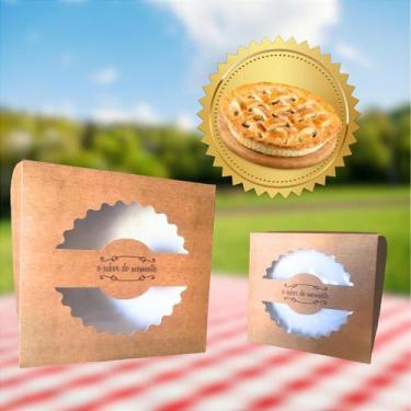 Imagem de Embalagem para torta com visor - 19x19x6 cm - 25 unidades - no-brand