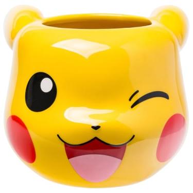 Imagem de Silver Buffalo Caneca esculpida em cerâmica Pokemon Pikachu Wink 3D