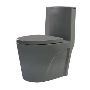 Imagem de Vaso Sanitário Monobloco Caixa Acoplada Privada Atenas Cinza - STILLUS