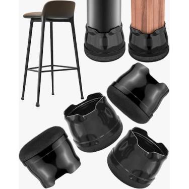 Imagem de Protetores de chão para pernas de cadeira yomanta 24PCS Silicone Felt 
