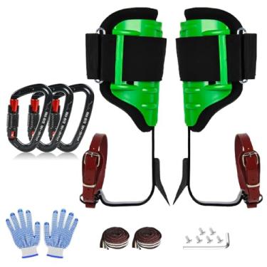 Imagem de Auckyeer Kit de equipamento de escalada de árvores com pontas ajustáveis para escalada de árvores e pontas duráveis para trabalho em árvores
