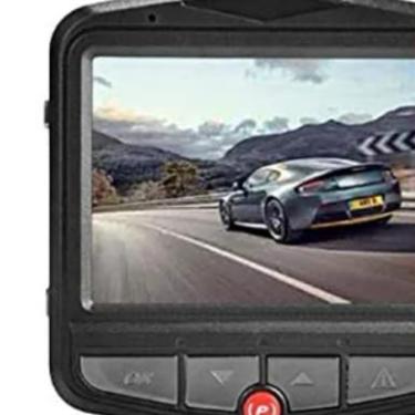 Imagem de Câmera Veicular KA-6342, Full HD 1080P, Tela LCD, Visão Noturna, Ângulo 170°, Sensor de Colisão (Preto)