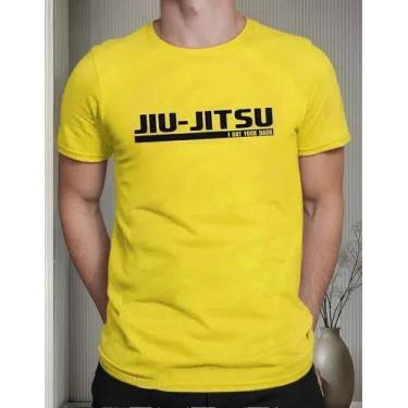 Imagem de Camiseta Camisa Adulto Feminina Masculina 100% Algodão Luta Jiu Jitsu 