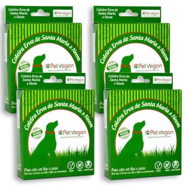 Imagem de Coleira Erva de Santa Maria e Neem Cães 8kg e Gatos - 4 Und. - Petvega