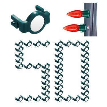 Imagem de Clipes magnéticos de luz de Natal extra fortes ímãs de iluminação de Natal para luz de Natal C9 C7 soquetes de iluminação para pátio externo, jardim, calhas de telhado de metal, iluminação de férias