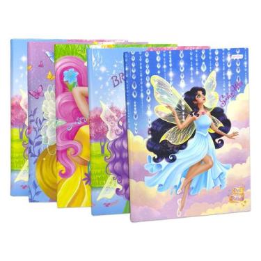Imagem de Caderno Brochura Grande 80 Folhas Conto De Fadas 5 Unidades - Jandaia