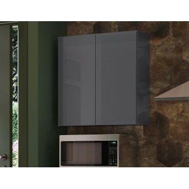 Imagem de Armario Aereo Suspenso 2 Portas Moderno Cozinha - LOJAS PRIMELAR, Cinz