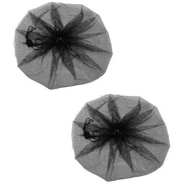 Imagem de BLLNDX 2 peças de proteção para ventilador elétrico de 45,7 cm, capa de malha à prova de toque à prova de poeira, rede de proteção de favo de mel com design de fivela de cordão preta