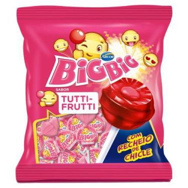 Imagem de Pirulito Big Big Com Recheio De Tutti Frutti Arcor 500g