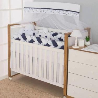 Imagem de Kit Berço Americano Trança 09 peças Triângulo Marinho - carinha de anj