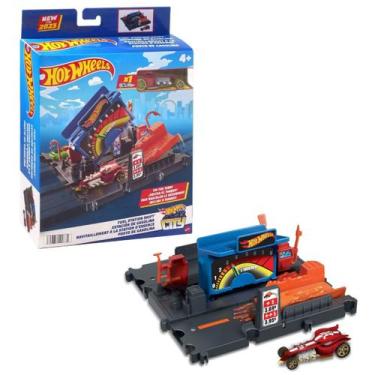 Imagem de Hot wheels city pista posto de gasolina - mattel hkx45/hmd53