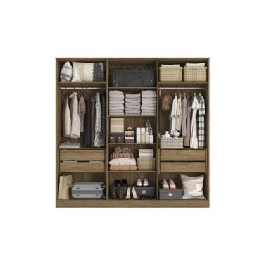 Imagem de Guarda-roupa Closet 4 Gavetas Kapperberg Adapt Nogueira - KAPPESBERG